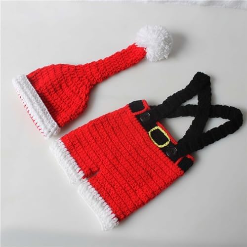 Cute Christmas Crochet Baby Boy Girl Outfit Set 1