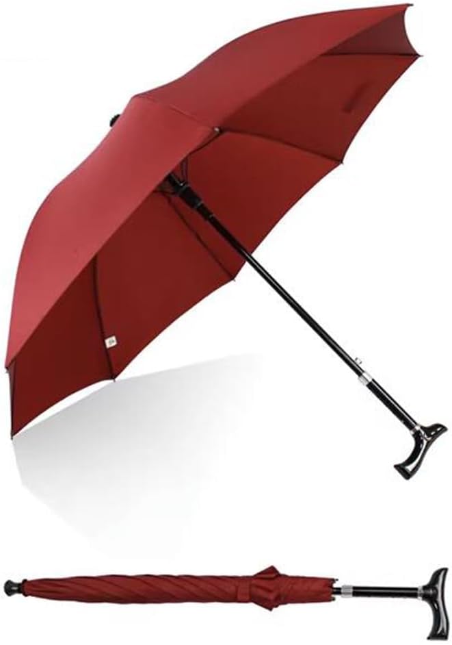 AVIITI Non-Slip Walking Stick Umbrella 83cm326in Red