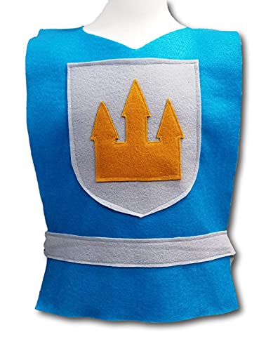 Medieval Knight Aqua Blue Baby Costume Tunic 1