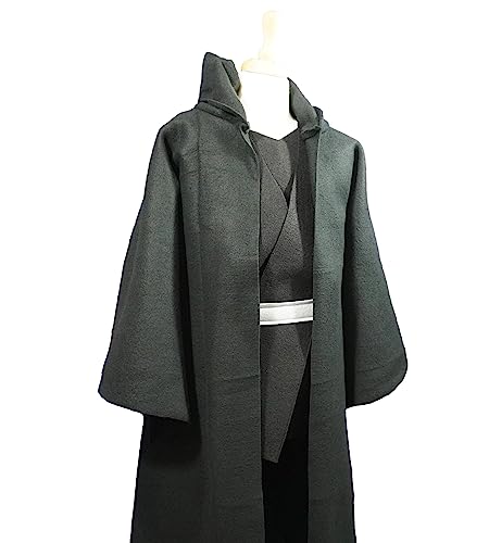 Deluxe Galaxy Wars Black Hooded Robe Costume Set