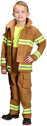 Aeromax Jr Fire Fighter Suit Tan Size 1214