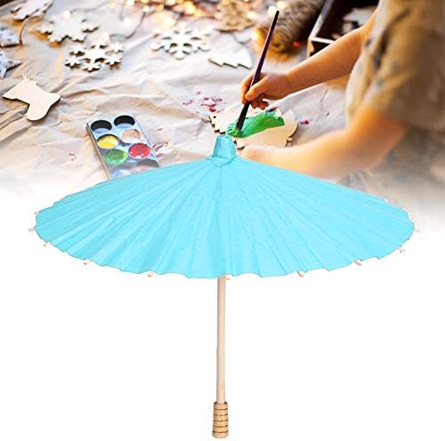 118 Inch Blue Handmade Oiled Paper Umbrella