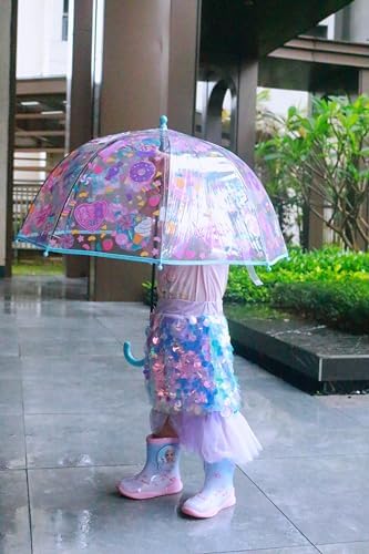 2 Pack Clear Bubble Umbrellas with Anti-Pinch Handle 1