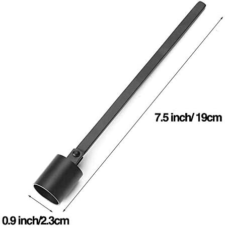 YESON Black Candle Snuffer with Polished Stainless Steel