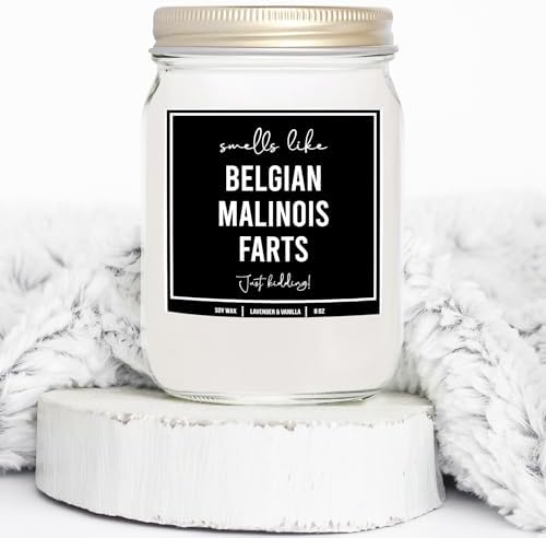 Belgian Malinois Dog Fart Candle - Lavender Vanilla