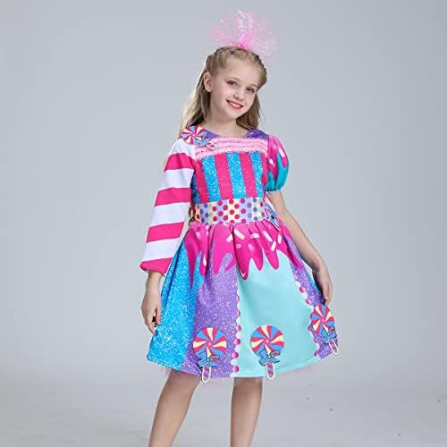 IDOPIP Rainbow Candy Tutu Dress for Girls 3-10Y