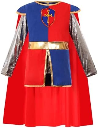 Bordazor Kids Medieval Knight Costume for Boys