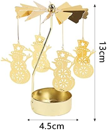 3 Pack Spinning Snowman Tea Light Holders