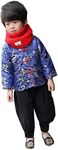 Little Boys Dragon Tang Coat Long Sleeve Costume Jacket 1