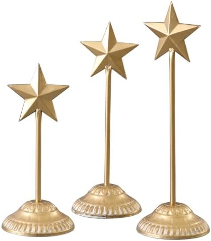 SOFE Standing Gold Star Set of 3 - Decorative Table Centerpieces