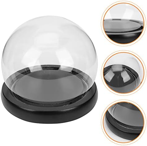 SOLUSTRE Decorative Glass Dome Jar with Base