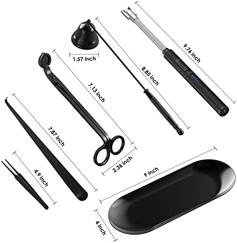 HEYLOURB 6 in 1 Candle Accessory Set with Electric Lighter
