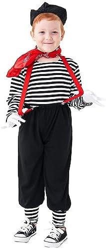 IBTOM CASTLE Boys Old Man Costume 4pcs Jumpsuit Hat Glasses Beard