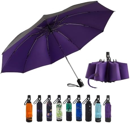 ElifeAcc Windproof Travel Umbrella - Auto Open Close for Men Women