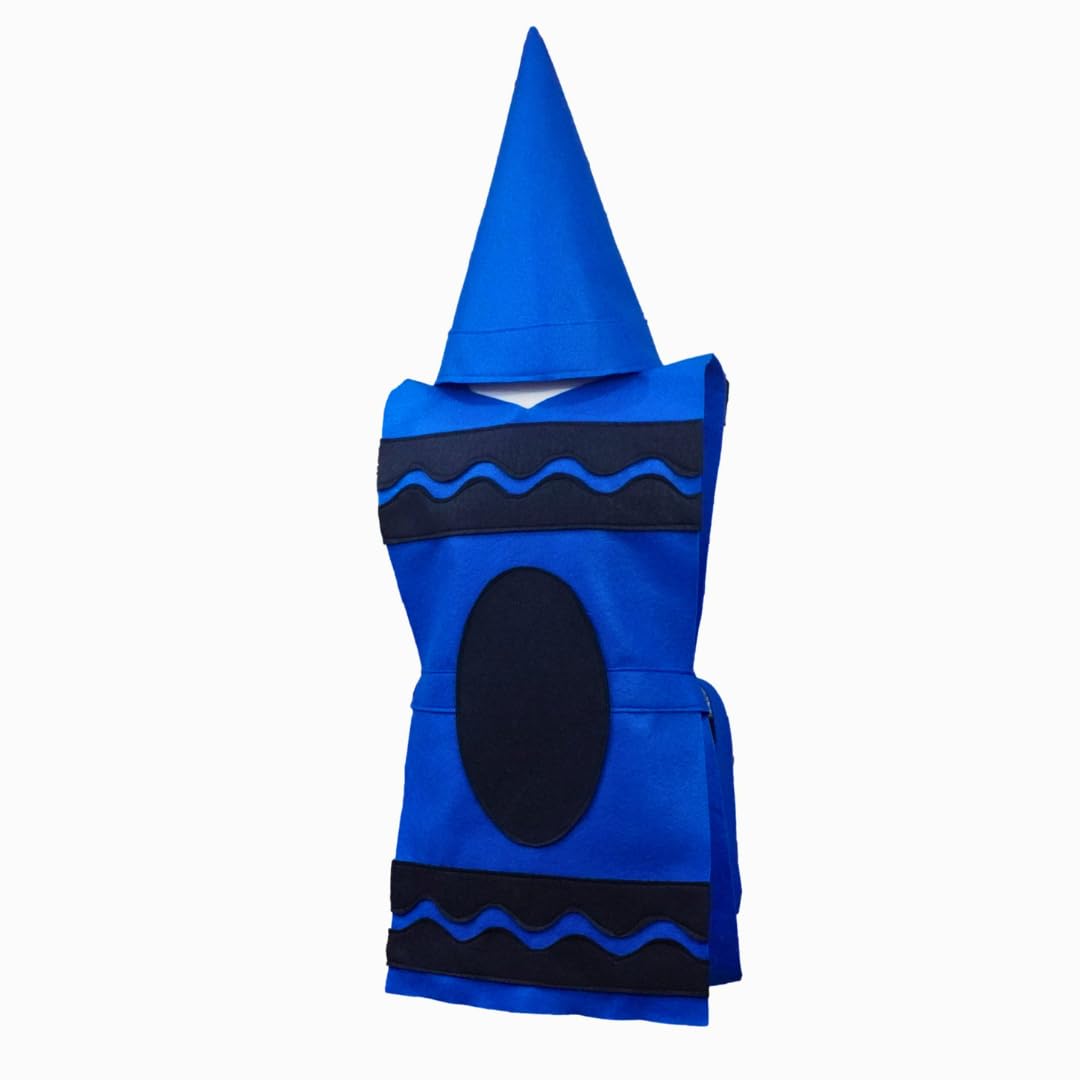 Blue Crayon Costume Tunic and Hat Set