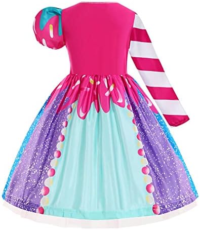 IDOPIP Rainbow Candy Tutu Dress for Girls 3-10Y