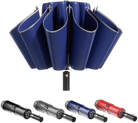MJOFFIN 48 Inch Windproof Inverted Umbrella with Case
