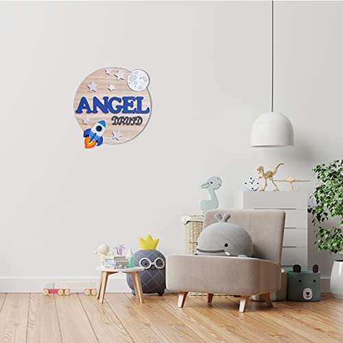Handmade 12 Round Baby Boy Name Sign 1