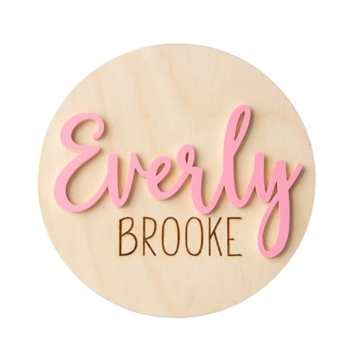 Personalized Newborn Announcement Sign - Double Sided Wooden Birth Sign
