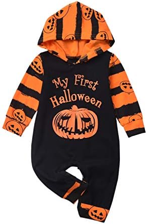 Aalizzwell Baby Halloween Hooded Romper for Toddler Boys Girls
