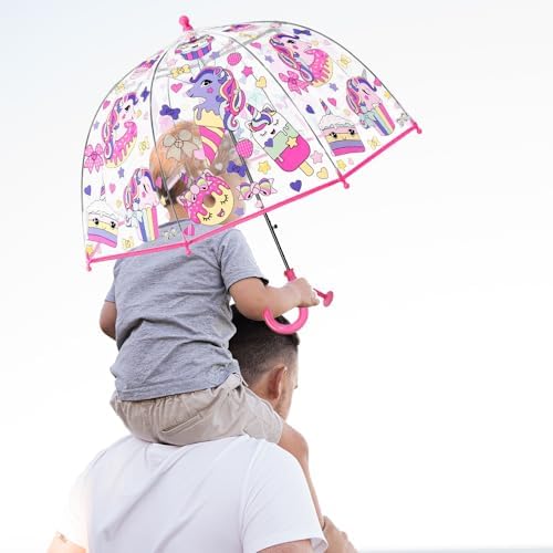 LLanxiry Clear Bubble Umbrella for Kids