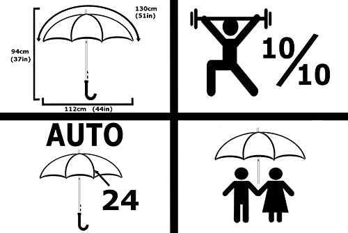 60MPH Windproof 24 Rib XL Golf Umbrella