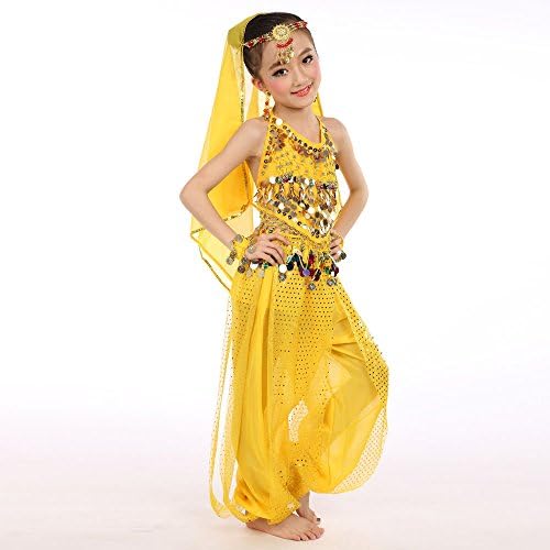 Girls Dance Outfit Handmade Chiffon Top and Pants Halloween Costume