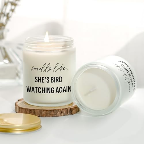 Funny Bird Watching Candle with Lavender Scent