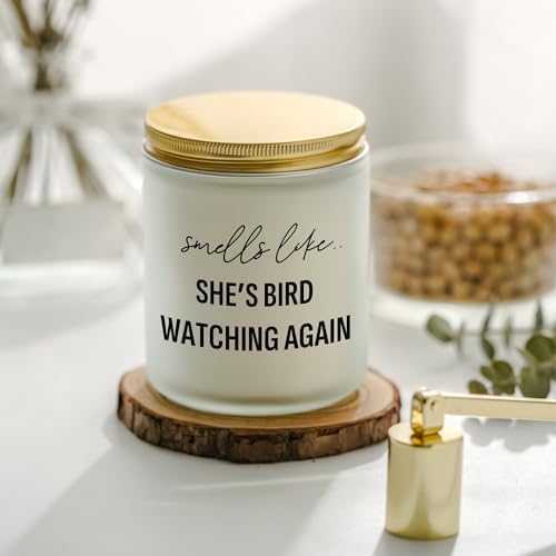 Funny Bird Watching Candle with Lavender Scent