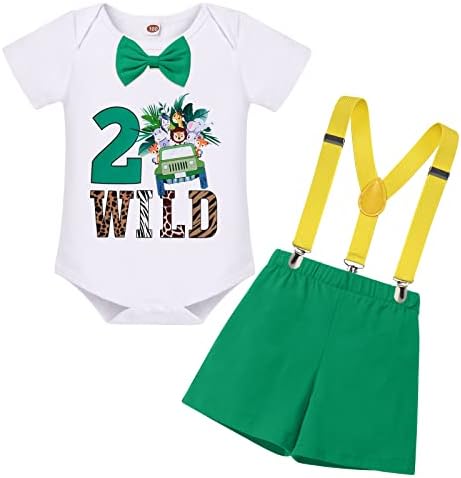 ODASDO Baby Boy 1st Birthday Safari Outfit Set