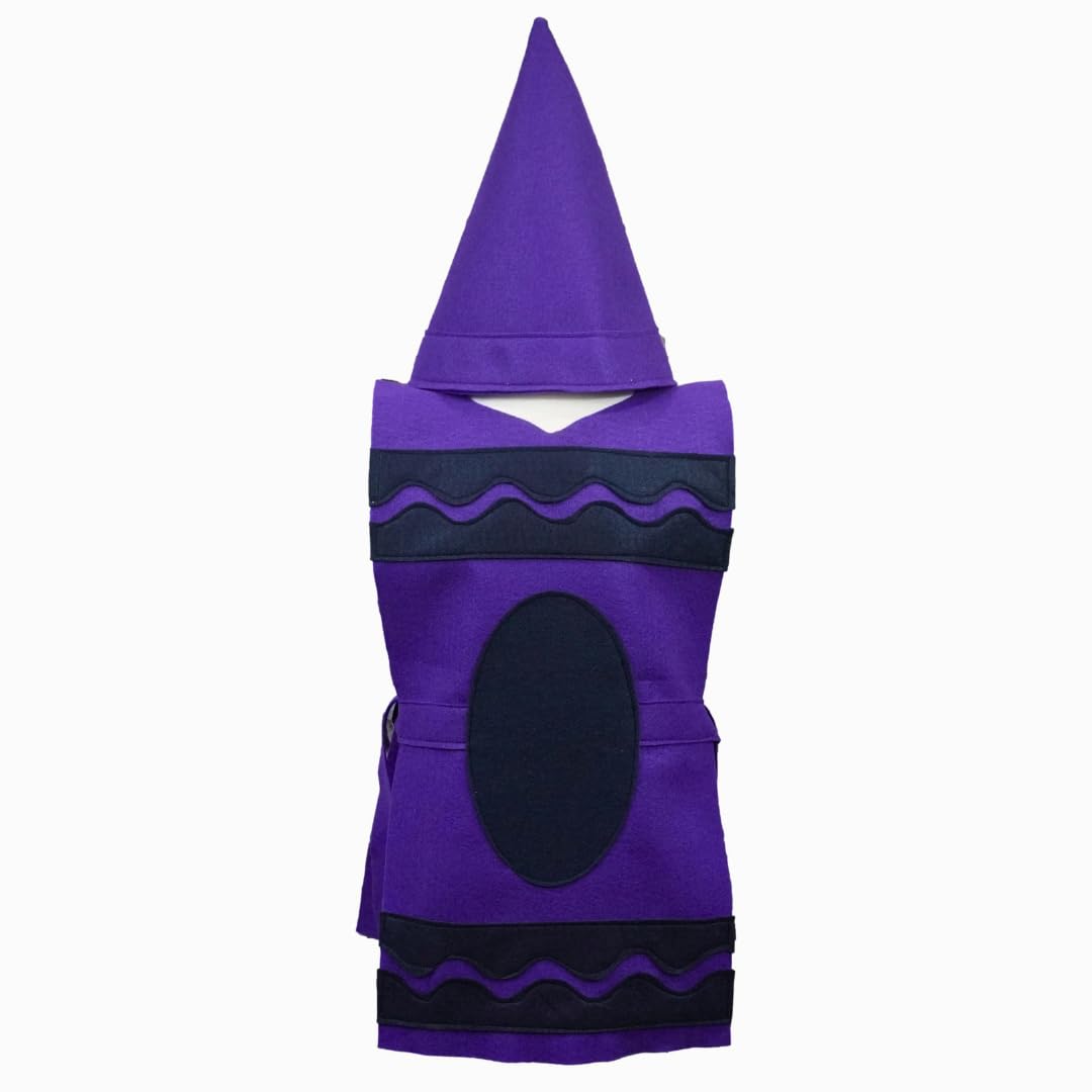 Crayon Costume Set Tunic and Hat Purple 1