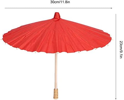 CHEOTIME Handmade Oiled Paper Parasol Umbrella Red