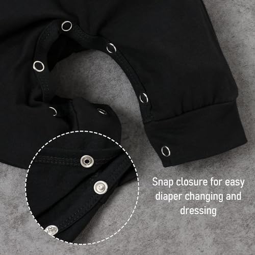 Rutoe Halloween Baby Boy Bat Costume Hoodie Romper Black