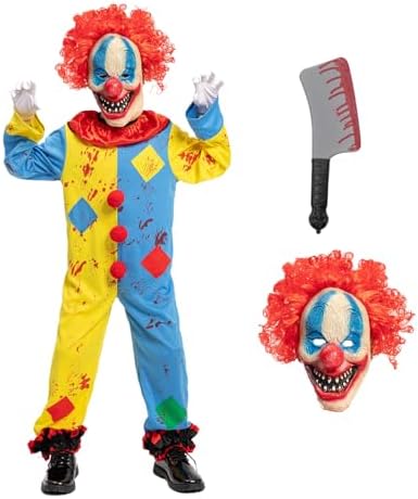 Scary Clown Costume for Kids Halloween Role Play