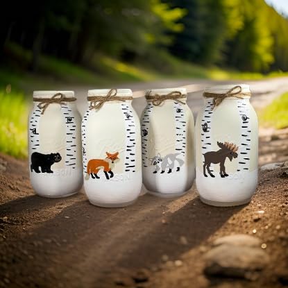 Redwood Home Woodland Animal Decorative Jars Set of 4