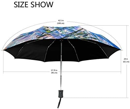 YZGO Automatic Open Close Travel Umbrella Windproof Waterproof