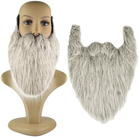 BOGEEL Halloween Fake Beard with Adjustable Elastic Rope and Cloth