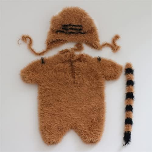 Vemonllas Newborn Photo Props Girl Boy Tiger Hat Romper 1