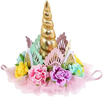 NEWEPIE Rainbow Unicorn 1st Birthday Costume Set