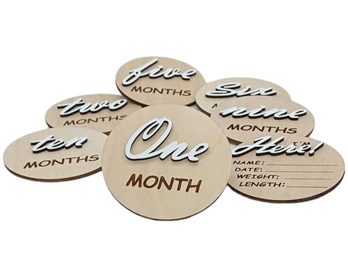 UkrWood Baby Monthly Milestone Signs