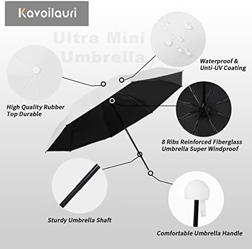Kavoilauri Mini Folding Pocket Umbrella with Case