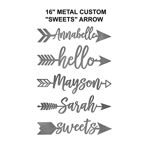 16 Custom Sweets Metal Arrow Wall Decor