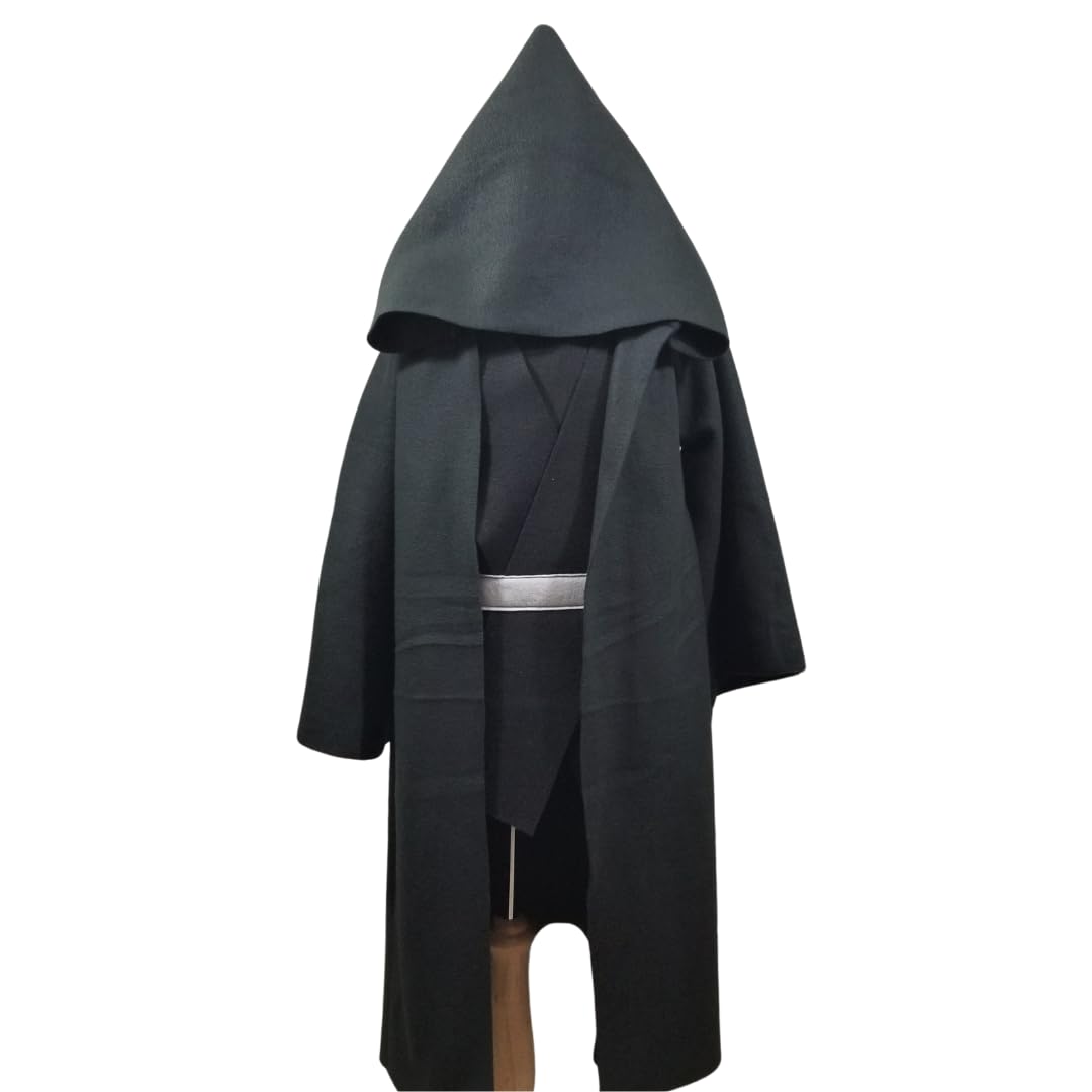 Deluxe Galaxy Wars Black Hooded Robe Costume Set