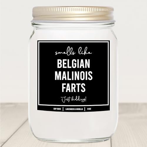 Belgian Malinois Dog Fart Candle - Lavender Vanilla