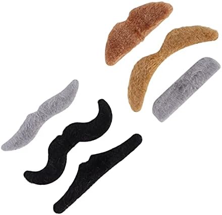 HUONIU Self Adhesive Mustaches 6 Pcs for Parties