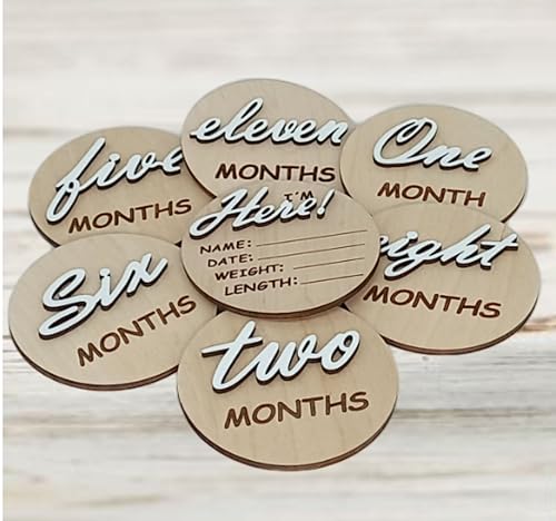 UkrWood Baby Monthly Milestone Signs