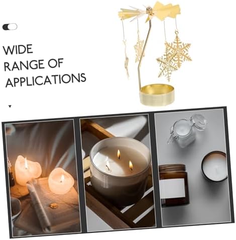 Unique Spinning Snowflake Candle Holder Iron Carousel Design