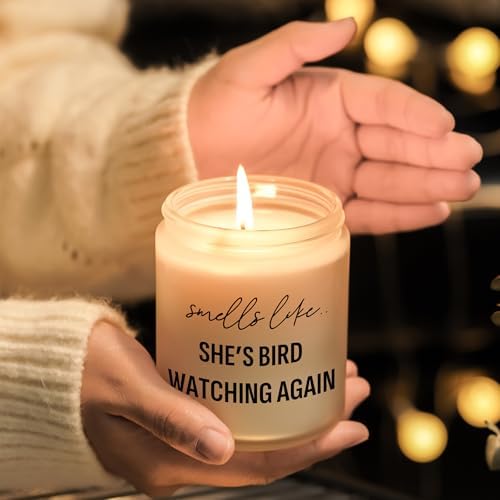 Funny Bird Watching Candle with Lavender Scent