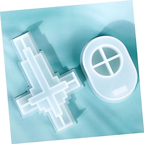Housoutil 1Set Cross Shape Silicone Candle Stick Holder for Candle Making