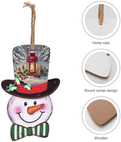 Snowman Wooden Christmas Sign Holiday Decor